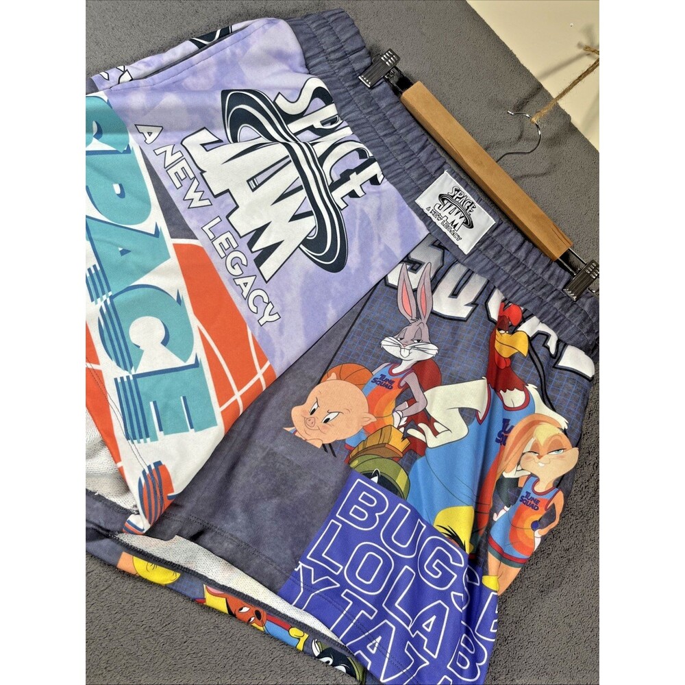 Space Jam A New Legacy "Tune Squad" Shorts 2XL XXL Elastic Waist Boxer Heavy